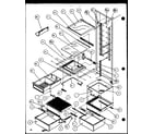 Amana SZD20KP-P1117704W refrigerator shelving and drawers (szd20k/p1117702w) (szd20kb/p1117703w) (szd20kp/p1117704w) diagram