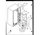 Amana SBD20K-P1117701W cabinet back (szd20k/p1117702w) (szd20kb/p1117703w) (szd20kp/p1117704w) diagram