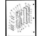 Amana 36578-P1115507W freezer door (36561/p1115501w) (36561/p1115502w) (36568/p1115503w) (36568/p1115504w) diagram