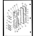 Amana 36571-P1115506W freezer door (36561/p1115501w) (36561/p1115502w) (36568/p1115503w) (36568/p1115504w) diagram