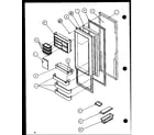 Amana 36261-P1115702W refrigerator door (36561/p1115501w) (36561/p1115502w) (36568/p1115503w) (36568/p1115504w) diagram