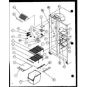 Amana 36571-P1115506W freezer shelving and refrigerator light (36561/p1115501w) (36561/p1115502w) (36568/p1115503w) (36568/p1115504w) diagram
