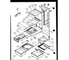 Amana 36571-P1115505W refrigerator shelving and drawers (36561/p1115501w) (36561/p1115502w) (36568/p1115503w) (36568/p1115504w) diagram