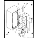 Amana 36268-P1115703W cabinet back (36561/p1115501w) (36561/p1115502w) (36568/p1115503w) (36568/p1115504w) diagram
