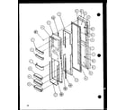 Amana 36261-P1115701W freezer door (36571/p1115505w) (36571/p1115506w) (36578/p1115507w) (36578/p1115508w) diagram