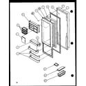 Amana 36268-P1115703W refrigerator door (36571/p1115505w) (36571/p1115506w) (36578/p1115507w) (36578/p1115508w) diagram