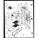 Amana 36268-P1115703W freezer shelving and refrigerator light (36571/p1115505w) (36571/p1115506w) (36578/p1115507w) (36578/p1115508w) diagram