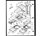 Amana 36571-P1115505W refrigerator shelving and drawers (36571/p1115505w) (36571/p1115506w) (36578/p1115507w) (36578/p1115508w) diagram