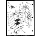 Amana 36261-P1115702W freezer shelving and refrigerator light (36261/p1115701w) (36261/p1115702w) (36268/p1115703w) (36268/p1115704w) diagram
