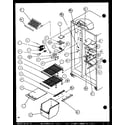 Amana 36571-P1115506W freezer shelving and refrigerator light (36261/p1115701w) (36261/p1115702w) (36268/p1115703w) (36268/p1115704w) diagram