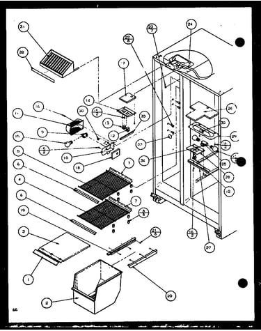 Freezer shelving and refrigerator light (36261/p1115701w) (36261/p1115702w) (36268/p1115703w) (36268/p1115704w)
