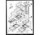 Amana 36571-P1115505W refrigerator shelving and drawers (36261/p1115701w) (36261/p1115702w) (36268/p1115703w) (36268/p1115704w) diagram