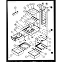 Amana 36268-P1115703W refrigerator shelving and drawers (36261/p1115701w) (36261/p1115702w) (36268/p1115703w) (36268/p1115704w) diagram