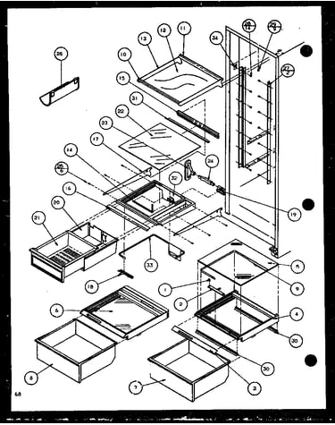 Refrigerator shelving and drawers (36261/p1115701w) (36261/p1115702w) (36268/p1115703w) (36268/p1115704w)