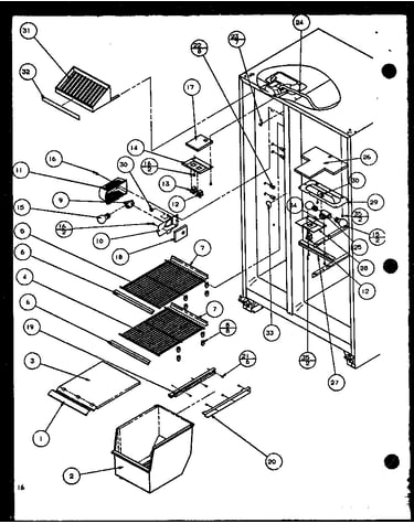 Freezer shelving and refrigerator light (scd19j/p1116701w)