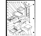 Amana SCD25JP-P1116305W refrigerator shelving and drawers (scd19j/p1116701w) diagram