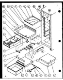 Refrigerator shelving and drawers (scd19j/p1116701w)