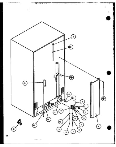 Cabinet back (scd19j/p1116701w)