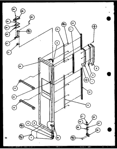 Freezer door (scd22j/p1116101w) (scd22j/p1116102w)