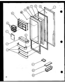 Refrigerator door (scd22j/p1116101w) (scd22j/p1116102w)