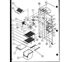 Amana SCD22J-P1116102W freezer shelving and refrigerator light (scd22j/p1116101w) (scd22j/p1116102w) diagram