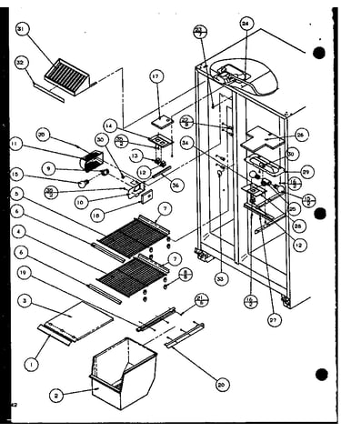 Freezer shelving and refrigerator light (scd22j/p1116101w) (scd22j/p1116102w)