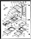 Refrigerator shelving and drawers (scd22j/p1116101w) (scd22j/p1116102w)