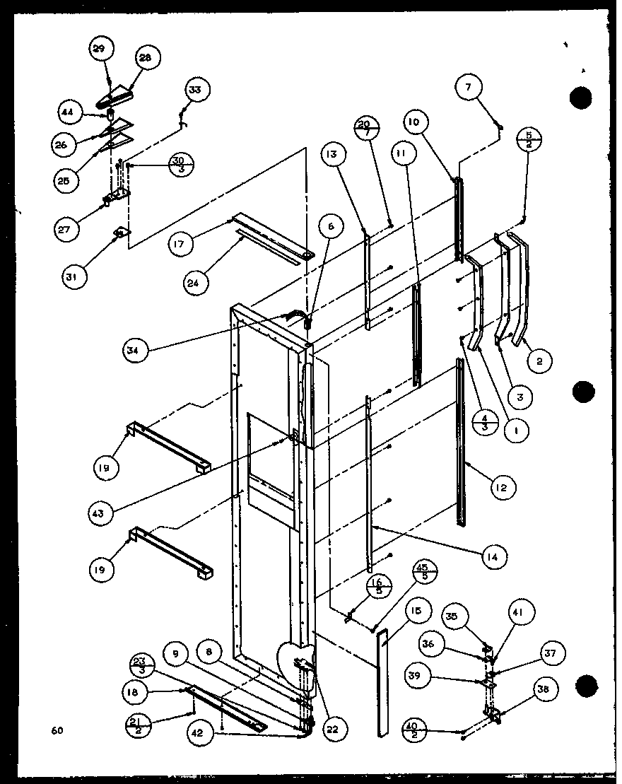 Freezer door (scd25j/p1116301w) (scd25j/p1116302w) (scd25jb/p1116303w) (scd25jb/p1116304w)