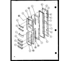Amana SCD22J-P1116102W freezer door (scd25j/p1116301w) (scd25j/p1116302w) (scd25jb/p1116303w) (scd25jb/p1116304w) diagram