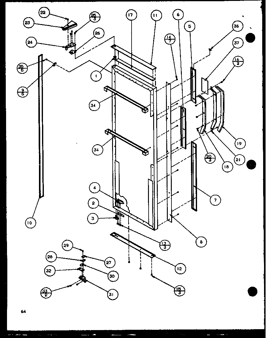 REFRIGERATOR DOOR (SCD25J/P1116301W) (SCD25J/P1116302W) (SCD25JB/P1116303W) (SCD25JB/P1116304W)