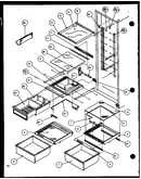 Refrigerator shelving and drawers (scd25j/p1116301w) (scd25j/p1116302w) (scd25jb/p1116303w) (scd25jb/p1116304w)