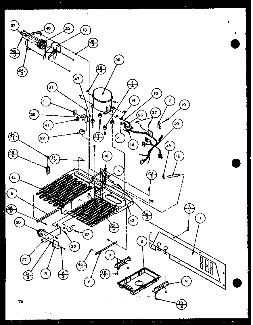 Machine compartment (scd25j/p1116301w) (scd25j/p1116302w) (scd25jb/p1116303w) (scd25jb/p1116304w)