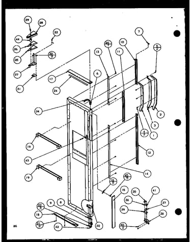 Freezer door (scd25jp/p1116305w) (scd25jp/p1116306w)