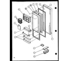 Amana SCD22J-P1116102W refrigerator door (scd25jp/p1116305w) (scd25jp/p1116306w) diagram