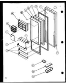 Refrigerator door (scd25jp/p1116305w) (scd25jp/p1116306w)