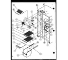 Amana SCD22J-P1116102W freezer shelving and refrigerator light (scd25jp/p1116305w) (scd25jp/p1116306w) diagram