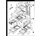 Amana SCD22J-P1116101W refrigerator shelving and drawers (scd25jp/p1116305w) (scd25jp/p1116306w) diagram