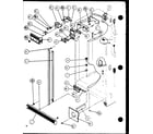 Amana 1999CIWW-P1121502WW refrigerator/freezer control and cabinet part diagram
