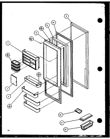 Refrigerator door (sz22mw/p1120607ww) (sz22ml/p1120607wl) (sz22mw/p1120608ww) (sz22ml/p1120608wl) (sz22mbw/p1120609ww) (sz22mbl/p1120609wl) (sz22mbw/p1120610ww) (sz22mbl/p1120610wl)