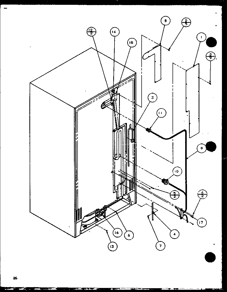 CABINET BACK COMPONENTS (SZ22MW/P1120607WW) (SZ22ML/P1120607WL) (SZ22MW/P1120608WW) (SZ22ML/P1120608WL) (SZ22MBW/P1120609WW) (SZ22MBL/P1120609WL) (SZ22MBW/P1120610WW) (SZ22MBL/P1120610WL)