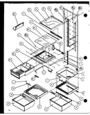 Refrigerator shelving and drawers