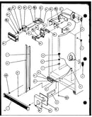 Refrigerator/freezer controls and cabinet part