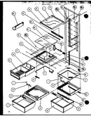 Refrigerator shelving and drawers