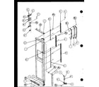 Amana SLD22MBG-P1120806WG freezer door hinge and trim parts diagram