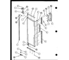 Amana SLD25ML-P1121102WL refrigerator door hinge and trim parts diagram