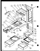 Refrigerator shelving and drawers (sld22mbg/p1120805wg) (sld22mbw/p1120805ww) (sld22mbl/p1120805wl) (sld22mbw/p1120806ww) (sld22mbg/p1120806wg) (sld22mbl/p1120806wl) (sld22mb2w/p1155001ww) (sld22mb2l/p1155001wl)