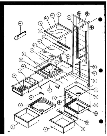 Refrigerator shelving and drawers (sld25mpw/p1121105ww) (sld25mpg/p1121105wg) (sld25mpl/p1121105wl) (sld25mpg/p1121106wg) (sld25mpw/p1121106ww) (sld25mpl/p1121106wl) (sld25mp2w/p1121109ww) (sld25mp2l/p1121109wl)