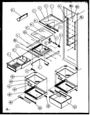 Refrigerator shelving and drawers (sqd25mb4l/p1153405wl) (sqd25mb4e/p1153405we) (sqd25mb4w/p1153405ww)