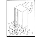 Amana SQD25MB3W-P1153404WW drain and rollers diagram