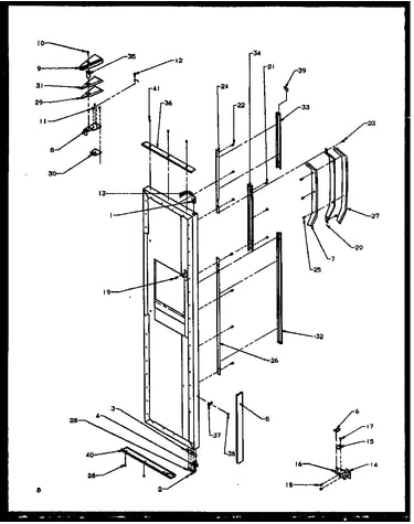 Freezer door hinge and trim parts (sxd25ne/p1162406we) (sxd25nl/p1162406wl) (sxd25nw/p1162406ww) (sxd25npe/p1162407we) (sxd25npl/p1162407wl) (sxd25npw/p1162407ww)